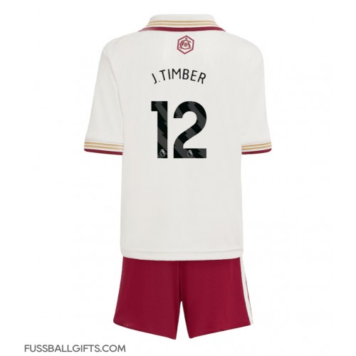 Arsenal Jurrien Timber #12 Fußballbekleidung 3rd trikot Kinder 2025-26 Kurzarm (+ kurze hosen)